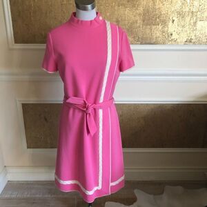 Francesca For Damon vintage pink knit midi dress S